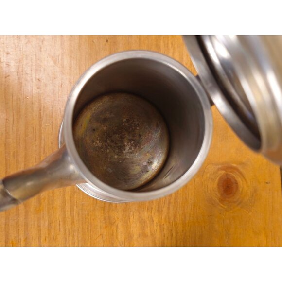 Vintage Kirk Stieff Pewter Coffee Pot and Matching Creamer - Picture 12 of 16